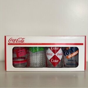 New- 16oz Coca Cola collectors retro glasses  (Coke, Tab, Fanta, Sprite)